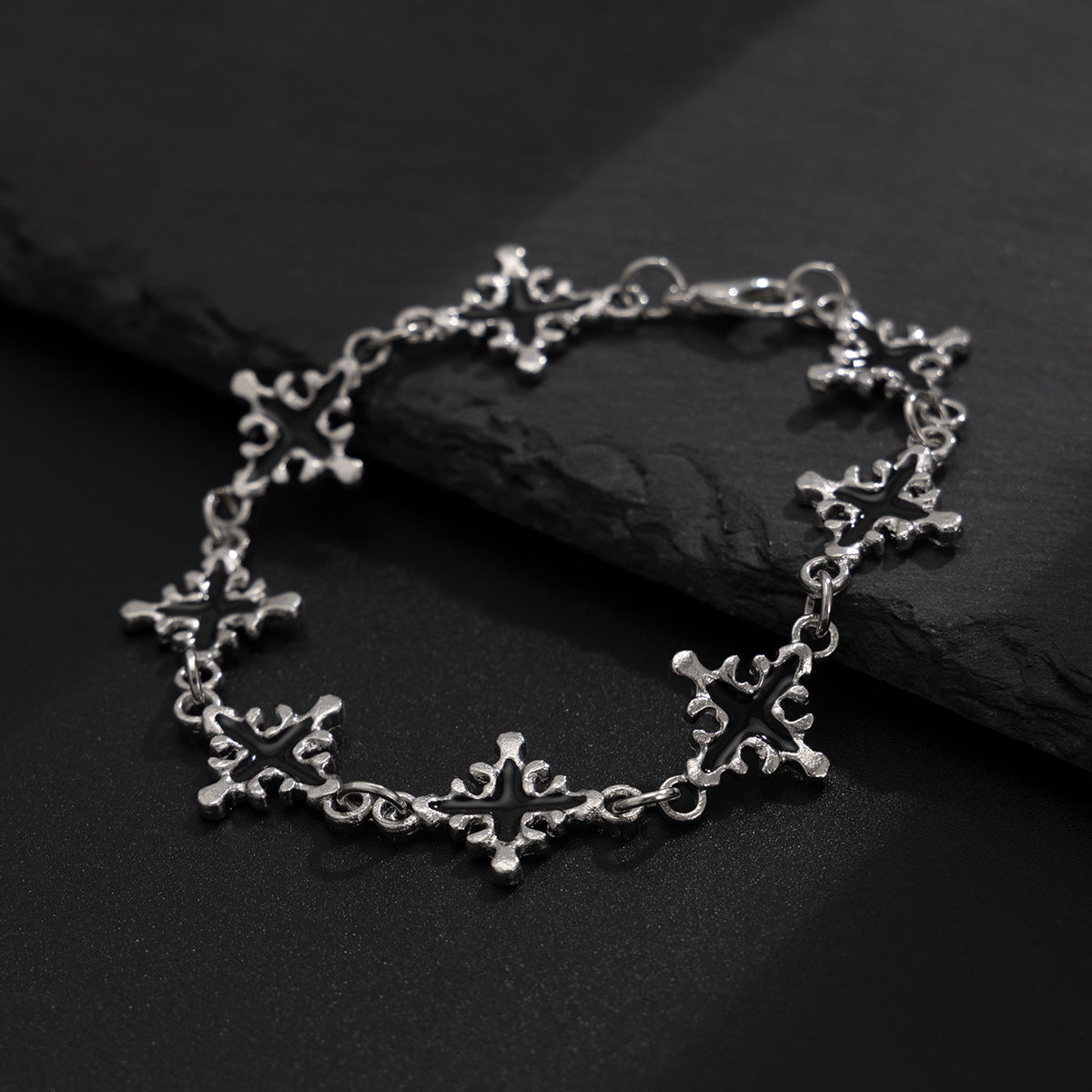 Wholesale Oil dripping cross men's bracelet